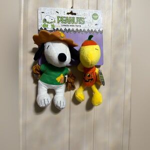 Peanuts New 2025 Snoopy & Woodstock Halloween 2 Pack Dog Toys